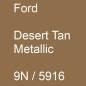 Preview: Ford, Desert Tan Metallic, 9N / 5916.